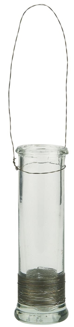 Vase mundblæst reagensglasformet med wire til ophæng fra Ib Laursen - Tinashjem